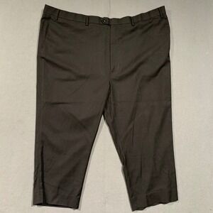 Roundtree & Yorke TravelSmart Mens Dress Pants‎ Black Chino 52x32 Altered 50 x24